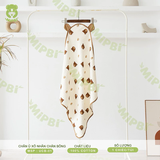 Ủ CHOÀNG XÔ MUSLIN MIPBI (Hoạ tiết gấu nâu)