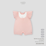 Bộ liền cộc màu hồng in trang trí 0M-9M