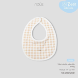 Yếm tròn kẻ nâu viền trắng Nous