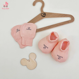 Bu Baby set phụ kiện mũ, bao tay chân (Hồng)