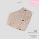 Yếm tam giác màu nâu in hoạ tiết Nous