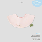 Yếm tròn màu hồng đính lá mầm trang trí Nous