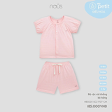 Bộ cộc cài thẳng kẻ hồng 6M-2Y