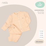 Bộ cài thẳng dài be vàng 0M-9M