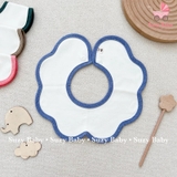 Yếm cổ hoa Hàn Quốc Vella Bunnie Blossom (Viền xanh dương)