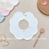 Yếm cổ hoa Hàn Quốc Vella Bunnie Blossom (Chấm bi xanh dương)