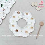 Yếm cổ hoa Hàn Quốc Vella Bunnie Blossom (Đầu gấu xù)