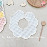 Yếm cổ hoa Hàn Quốc Vella Bunnie Blossom (Caro xanh dương)