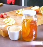 Combo SCOBY ORGANIC 5 MÓN cho người mới làm trà Kombucha ( Giống SCOBY + Nước Mồi + Trà Xanh + Đường Mía + Giấy PH).