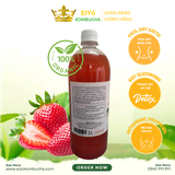 KOMBUCHA DÂU TÂY 1 Lít – Fresh & Cool (Trà Kombucha Dâu Tây - Giảm Cân - Làm Đẹp)