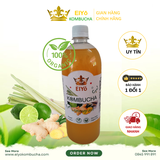 KOMBUCHA SẢ CHANH 1Lít – Fresh & Cool (Trà Kombucha Sả Chanh - Giảm Cân - Làm Đẹp)