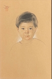 Tranh phấn màu “Chân dung bé Erik Khang” - Hoạ sĩ Chu Thăng