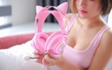 Headset Gaming DAREU EH469 Queen with RGB led, OverEar - Pink