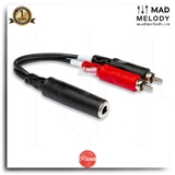 Hosa Stereo Breakout YPR-257 (1/4in TRSF - Dual RCA) (Dây cáp chữ Y tách stereo bông sen)