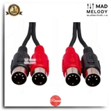 Hosa Dual MIDI Cable MID-203 (3m) (Dual 5-pin DIN) (Dây cáp MIDI)