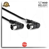 Hosa MIDI Cable MID-310RR (3m) (Right-angle 5-pin DIN) (Dây cáp MIDI gập)