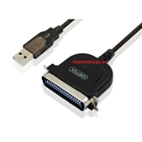 Cáp máy in 1.5m USB ra LPT IEEE 1284 Unitek Y-1020 chính hãng