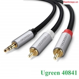 Cáp Audio 3,5mm to RCA dài 1m chính hãng Ugreen 40841 mạ vàng cao cấp