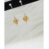 Yellow rutilated quartz earrings