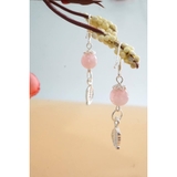 Rose quart earrings