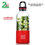 Máy xay sinh tố cầm tay Bingo, 4 lưỡi xay, sạc pin cổng USB