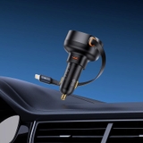 Tẩu sạc ô tô tích hợp dây cáp rút gọn Baseus Enjoyment Pro Car Charger U+Retractable Type-C Cable 60W