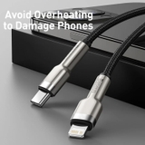 Cáp sạc nhanh C to Lightning 20W cho iPhone 12 Series Baseus LV906