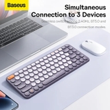 Bàn phím không đây Baseus K01 Wireless Tri-Mode Keyboard Frosted