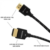 Dây Cáp Mazer Infinite Multimedia HDMI to HDMI 8K/60Hz 4K/120Hz 48G chuẩn HDMI2.1 Black Nylon Cable