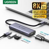 Hub chuyển đổi Ugreen USB-C sang HDMI + 3*USB3.0 hỗ trợ 8K CM500