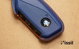 Bao da chìa khoá ô tô BMW - phiên bản chìa nút bên hông - Dòng da Nappa mix màu