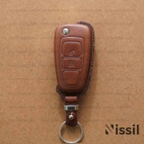 Bao da chìa khóa ô tô Ford - K1 - 2 nút - Dòng da Vachetta