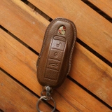 Bao da chìa khóa ô tô Porsche Macan - Dòng da Vachetta