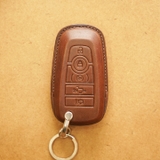 Bao da chìa khóa ô tô Ford - 5 nút - Dòng da Vachetta
