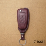 Bao da chìa khóa ô tô Ford - K1 - 2 nút - Dòng da Vachetta