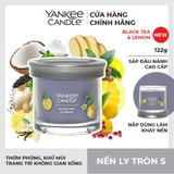 Nến thơm Yankee Candle, Nến ly tròn size S, Mùi Black Tea & Lemon