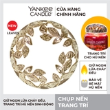 Chụp nến Yankee Candle, chụp nến trang trí, phụ kiện nến, mẫu Leaves Illumalid