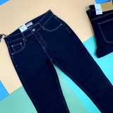 QUẦN JEAN XANH ĐEN TRƠN SLIM FIT