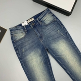 QUẦN JEAN XANH MÀI XƯỚC WASH XANH BẠC