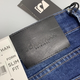 QUẦN JEANS XANH XƯỚC SLIM FIT