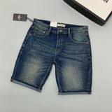 QUẦN SHORT JEAN NAM XANH ĐẬM XƯỚC SLIM FIT