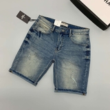 QUẦN SHORT JEAN NAM XANH BÙI MÀI RÁCH SLIM FIT