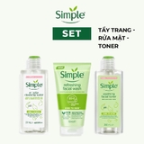 [Combo Simple] Sữa rửa mặt + Nước Tẩy Trang + Nước Hoa Hồng + Sữa Dưỡng Da