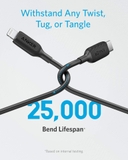 Cáp ANKER PowerLine III Lightning to USB-C - Dài 1.8m - A8833