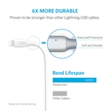 Cáp Lightning ANKER Powerline+ - Dài 1.8m, không kèm túi đựng - A8122