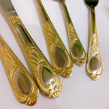 Bộ dao thìa dĩa Mulex Rococo 30 món mạ vàng