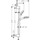 Bộ sen tay Hansgrohe Crometta 100 Vario 26532400