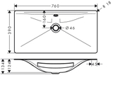 Lavabo âm bàn Hansgrohe MoonWake 22421007