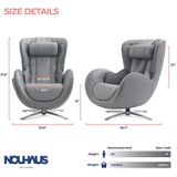 Ghế massage Nouhaus Classic Massage Chair with Ottoman Ash Grey