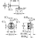 Sen tắm âm tường Grohe Grohtherm 1000 34582001